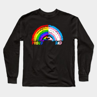 Mens Proud Dad LGBT And Transgender LGBTQ Gay Long Sleeve T-Shirt